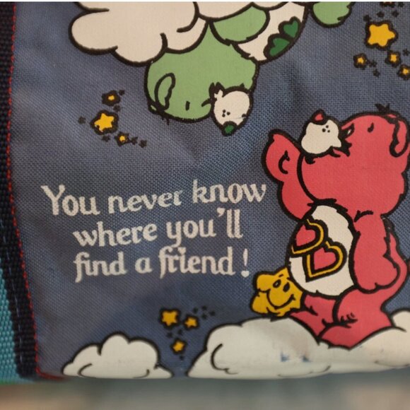 VINTAGE Care Bears Blue Rainbow DUFFLE BAG Peter’s Bag Corp/American Greetings - Picture 2 of 10